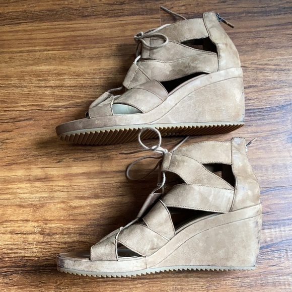 Eileen Fisher lace up wedge sandals size 9 - Picture 10 of 10